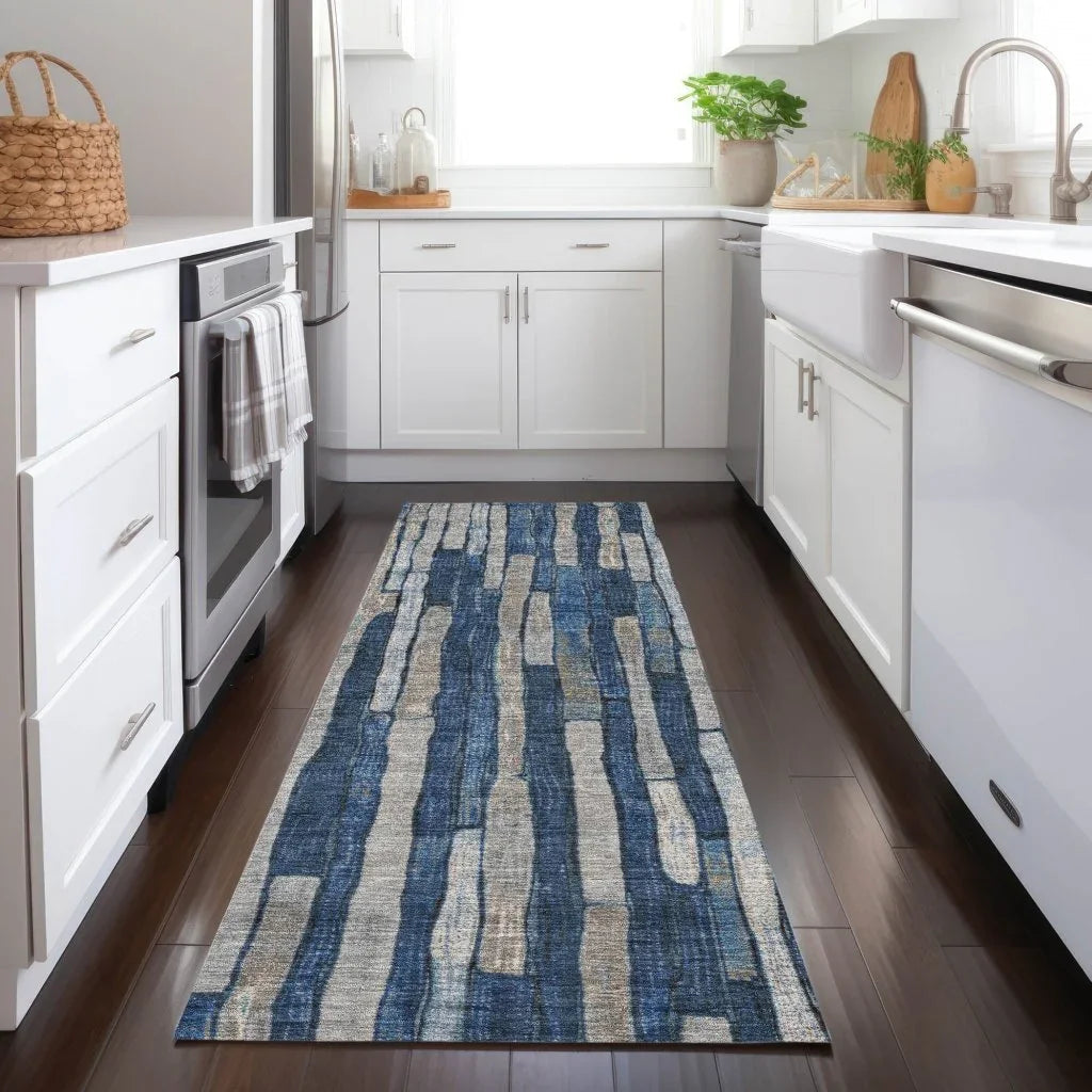 Brienna Blue Washable Indoor - Outdoor Rug - LOOMLAN - LOOMLAN Rugs - Outdoor Rugs