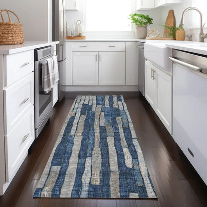 Brienna Blue Washable Indoor - Outdoor Rug - LOOMLAN - LOOMLAN Rugs - Outdoor Rugs