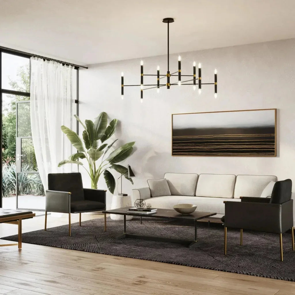 Briggs Chandelier Modern Black Fixture - LOOMLAN - SUNPAN - Chandeliers