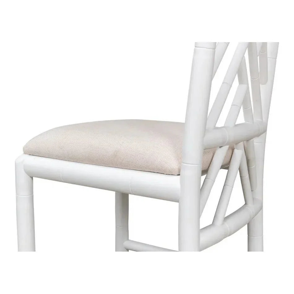 Brighton Bamboo Leather Dining Chair 2PC - LOOMLAN - Sarreid - Dining Chairs