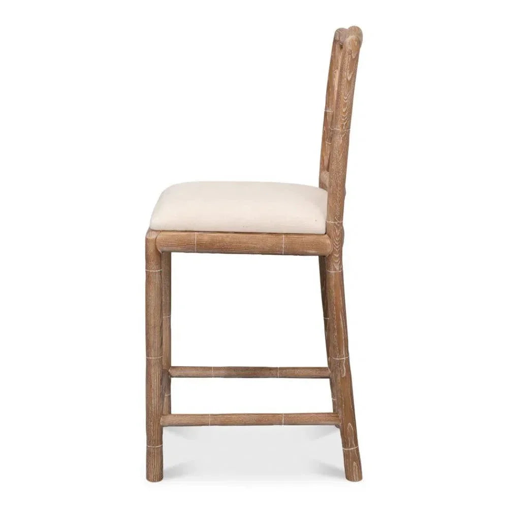 Brighton Counter Stool White Wash - LOOMLAN - Sarreid - Counter Stools