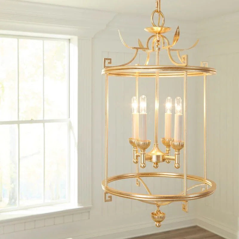 Brighton Gold Leaf Key Design Lantern - LOOMLAN - Wildwood - Lanterns