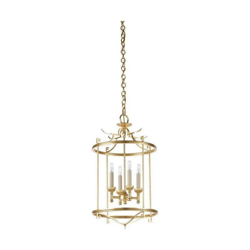 Brighton Gold Leaf Key Design Lantern - LOOMLAN - Wildwood - Lanterns