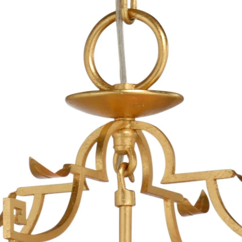 Brighton Gold Leaf Key Design Lantern - LOOMLAN - Wildwood - Lanterns