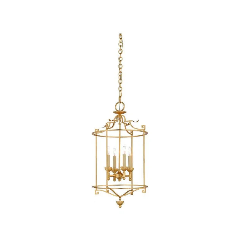 Brighton Gold Leaf Key Design Lantern - LOOMLAN - Wildwood - Lanterns