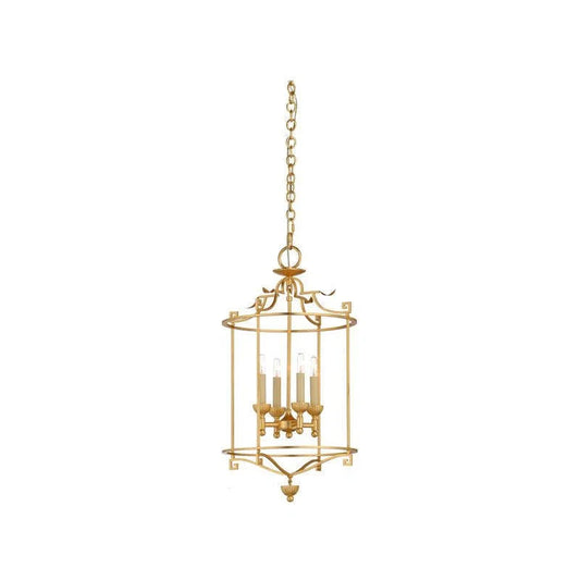 Brighton Gold Leaf Key Design Lantern - LOOMLAN - Wildwood - Lanterns