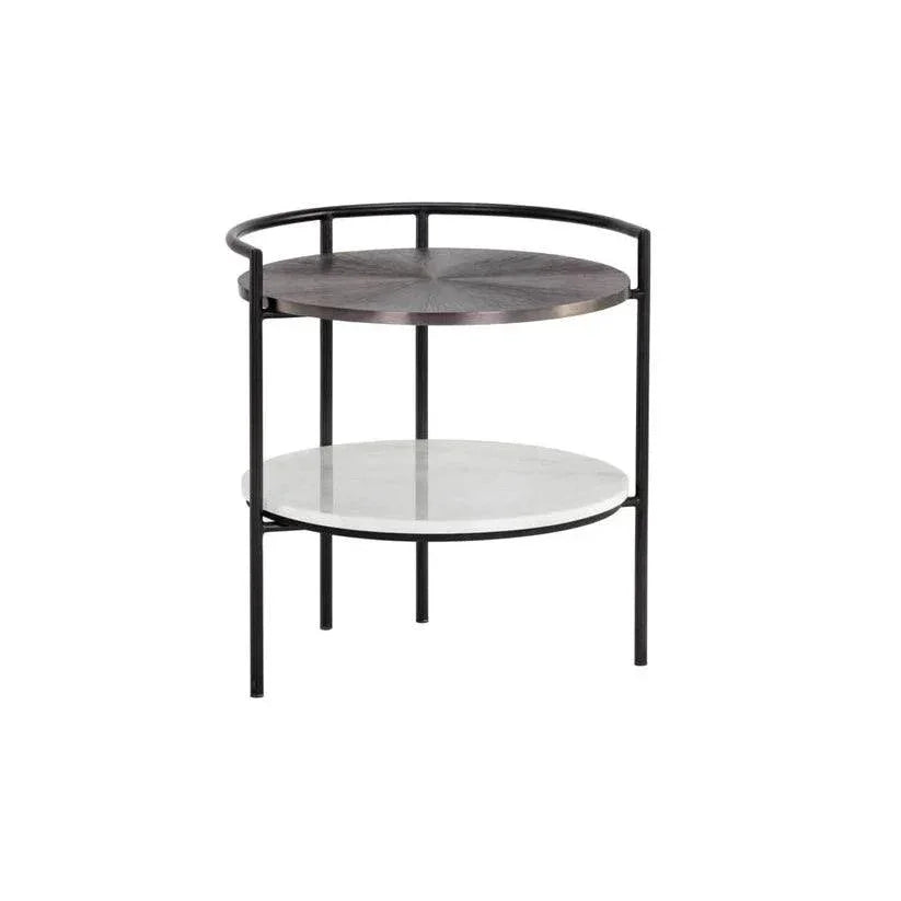 Brighton Nightstand Modern Marble And Steel - LOOMLAN - SUNPAN - Nightstands