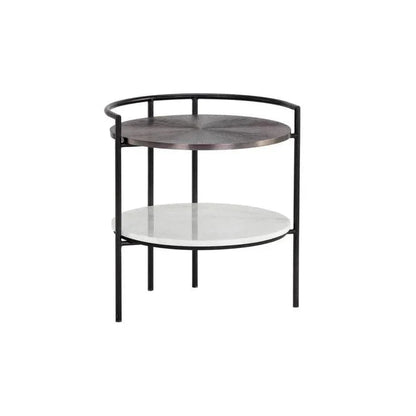 Brighton Nightstand Modern Marble And Steel - LOOMLAN - SUNPAN - Nightstands