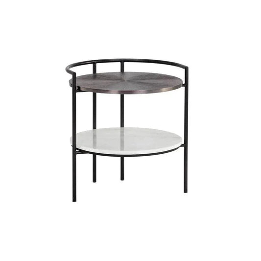 Brighton Nightstand Modern Marble And Steel - LOOMLAN - SUNPAN - Nightstands