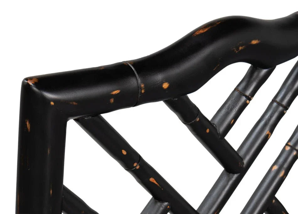 Brighton Wood Black Counter Stool - LOOMLAN - Sarreid - Counter Stools