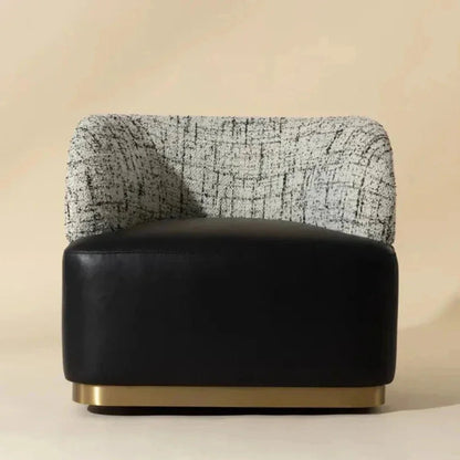 Brinda Leather Swivel Lounge Chair-Lounge Chairs-SUNPAN-LOOMLAN