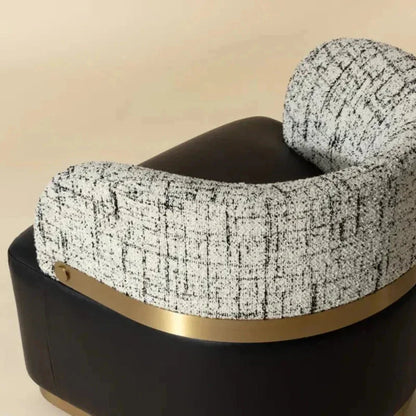 Brinda Leather Swivel Lounge Chair-Lounge Chairs-SUNPAN-LOOMLAN