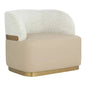 Brinda Leather Swivel Lounge Chair-Lounge Chairs-SUNPAN-Napa Beige / Hailey Moon-LOOMLAN