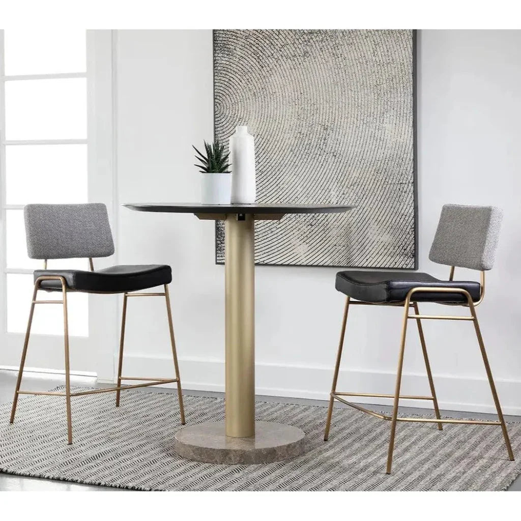 Brinley Counter Stool Modern Black Grey - LOOMLAN - SUNPAN - Counter Stools