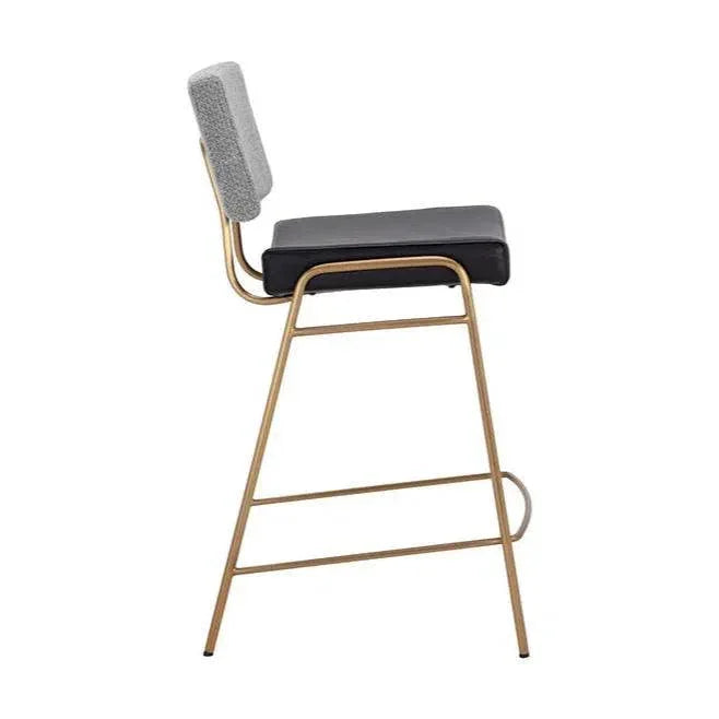 Brinley Counter Stool Modern Black Grey - LOOMLAN - SUNPAN - Counter Stools