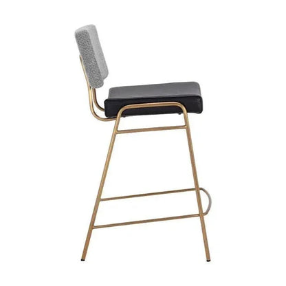 Brinley Counter Stool Modern Black Grey - LOOMLAN - SUNPAN - Counter Stools