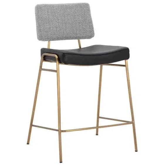 Brinley Counter Stool Modern Black Grey - LOOMLAN - SUNPAN - Counter Stools