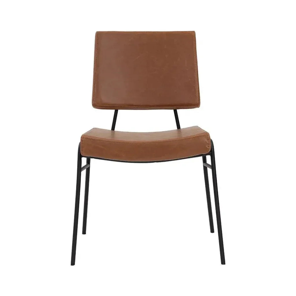 Brinley Leather Armless Dining Chair - LOOMLAN - SUNPAN - Dining Chairs