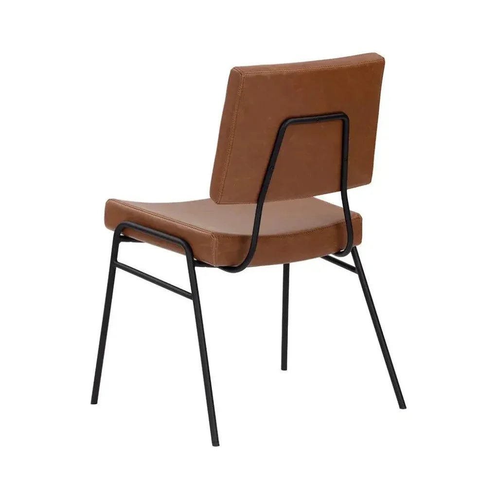 Brinley Leather Armless Dining Chair - LOOMLAN - SUNPAN - Dining Chairs