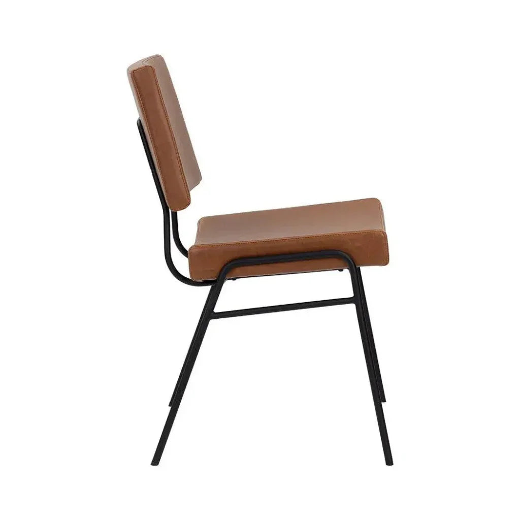 Brinley Leather Armless Dining Chair - LOOMLAN - SUNPAN - Dining Chairs