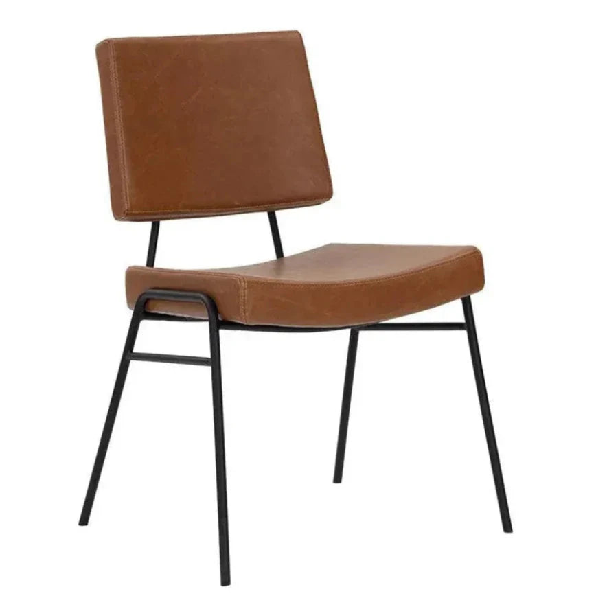 Brinley Leather Armless Dining Chair - LOOMLAN - SUNPAN - Dining Chairs