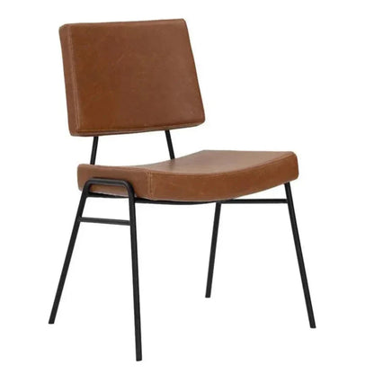 Brinley Leather Armless Dining Chair - LOOMLAN - SUNPAN - Dining Chairs