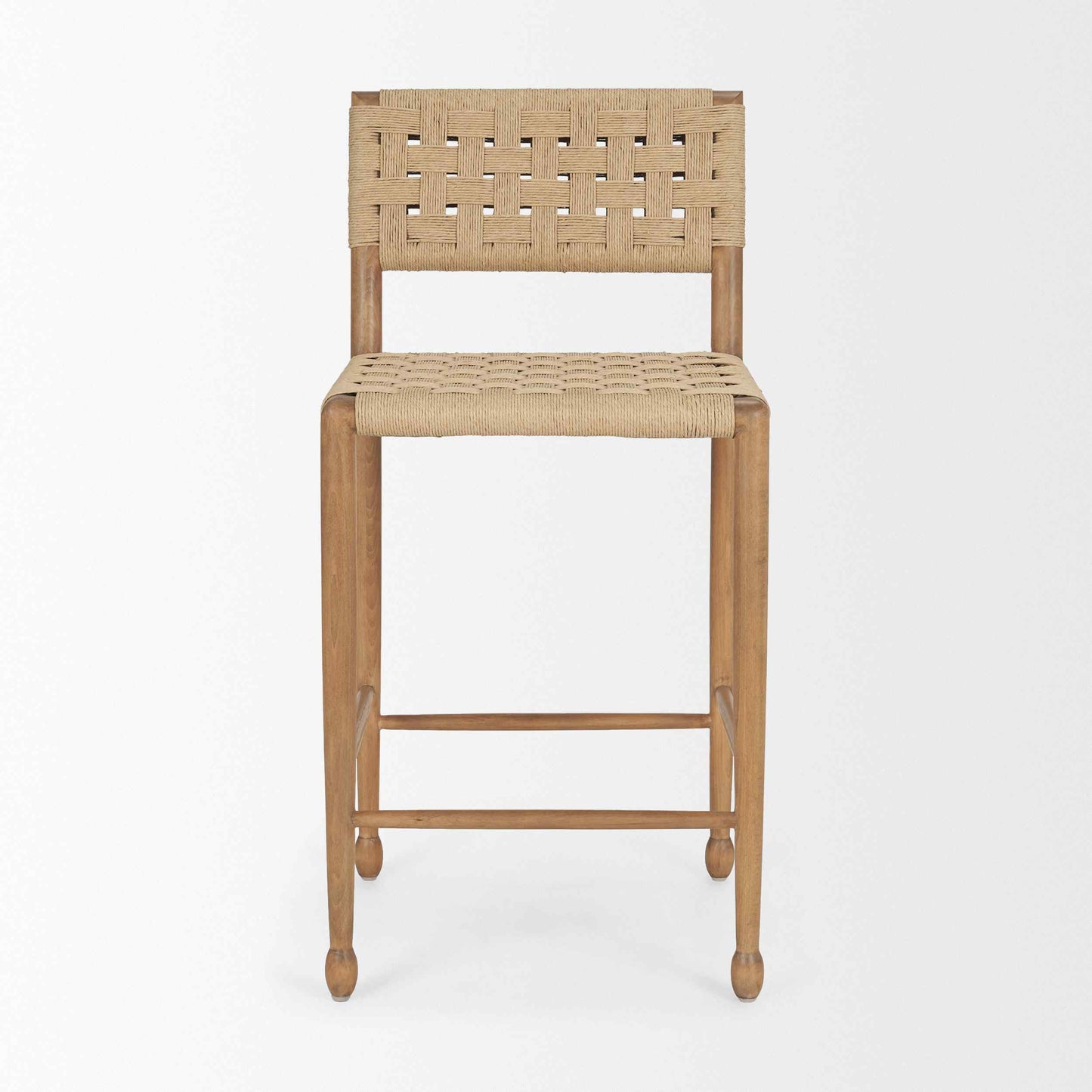Brinley Woven Paper Rope Counter Stool