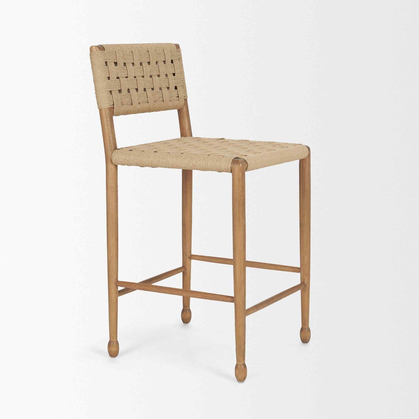 Brinley Woven Paper Rope Counter Stool