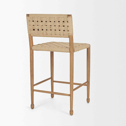 Brinley Woven Paper Rope Counter Stool