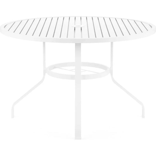 Bristol Aluminum Round Outdoor Dining Table-Outdoor Dining Tables-Sunset West-LOOMLAN