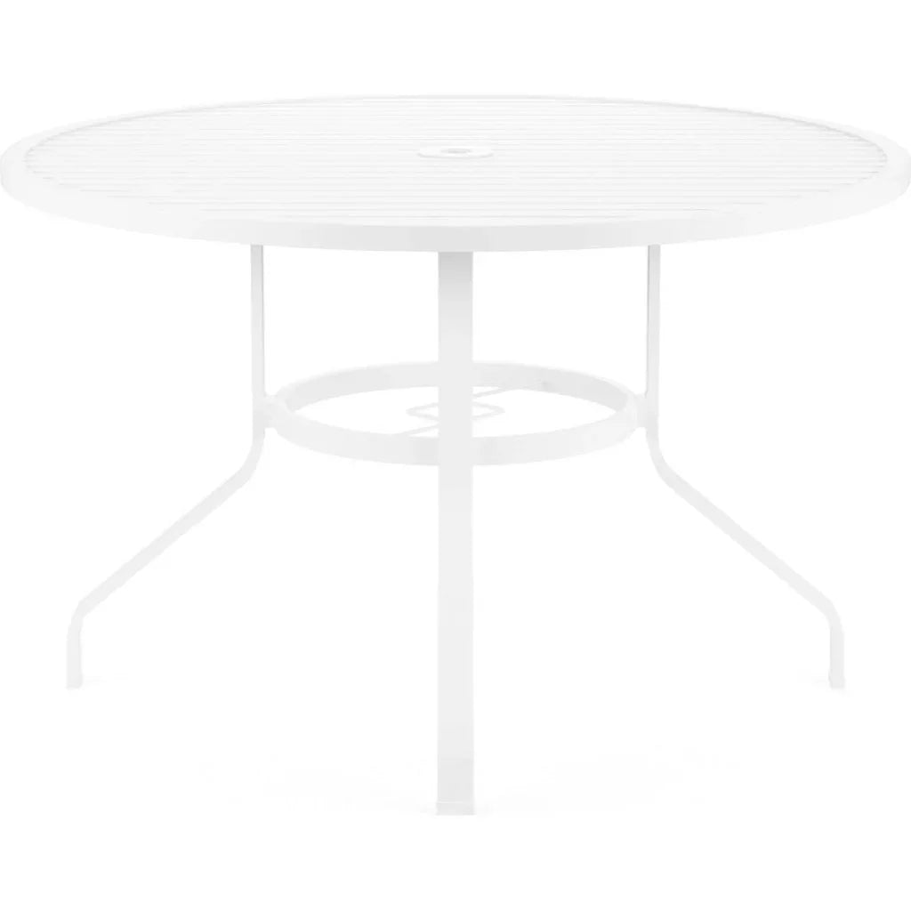 Bristol Aluminum Round Outdoor Dining Table-Outdoor Dining Tables-Sunset West-LOOMLAN