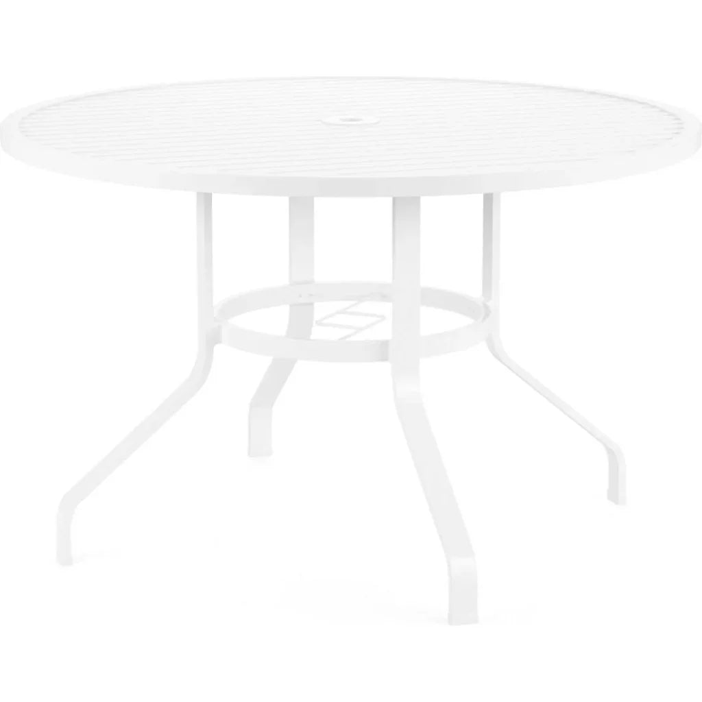 Bristol Aluminum Round Outdoor Dining Table-Outdoor Dining Tables-Sunset West-LOOMLAN