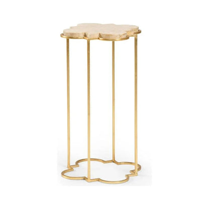 Bristol Antique Gold Finished Iron Base Drinks Table - LOOMLAN - Chelsea House - Side Tables