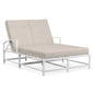 Bristol Sunbrella Double Outdoor Chaise-Outdoor Chaises-Sunset West-Canvas Flax-LOOMLAN