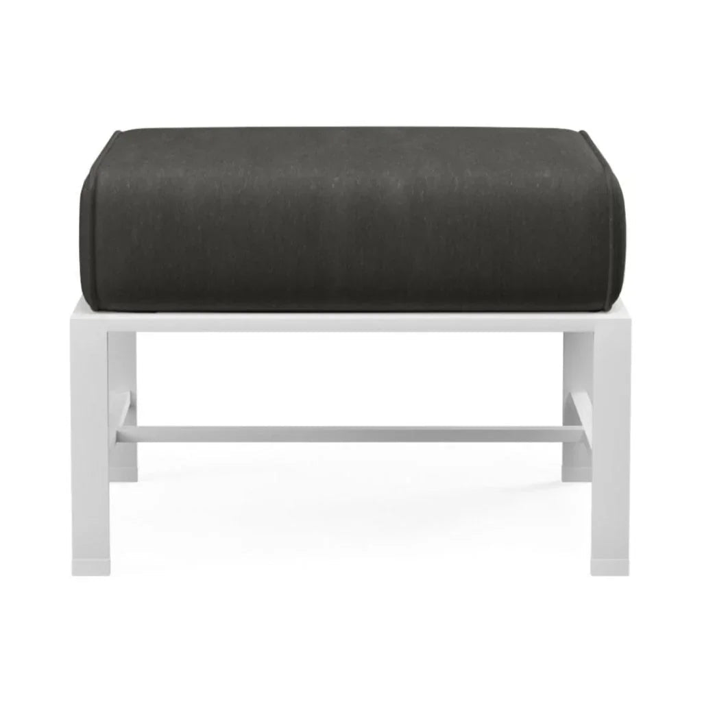 Bristol Sunbrella Outdoor Ottoman-Outdoor Ottomans-Sunset West-Spectrum Carbon-LOOMLAN