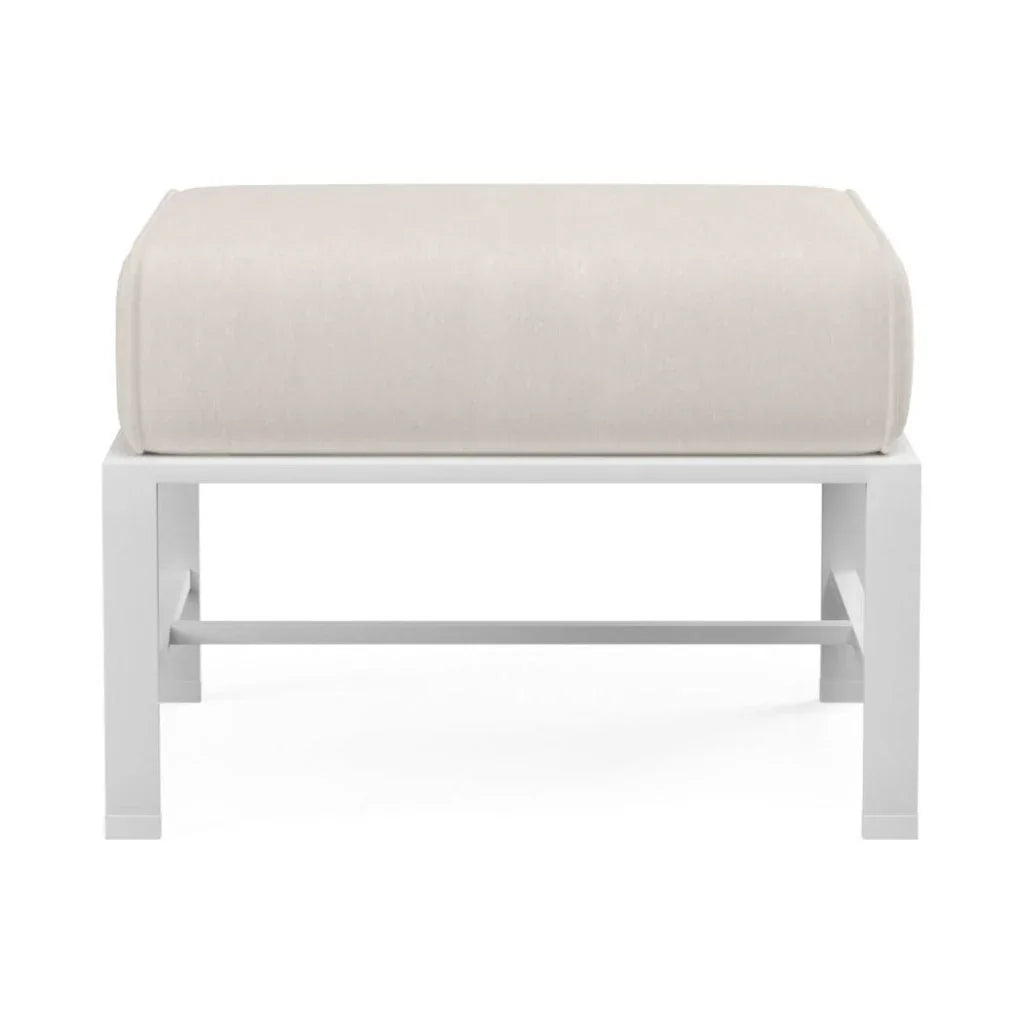 Bristol Sunbrella Outdoor Ottoman-Outdoor Ottomans-Sunset West-Canvas Natural-LOOMLAN