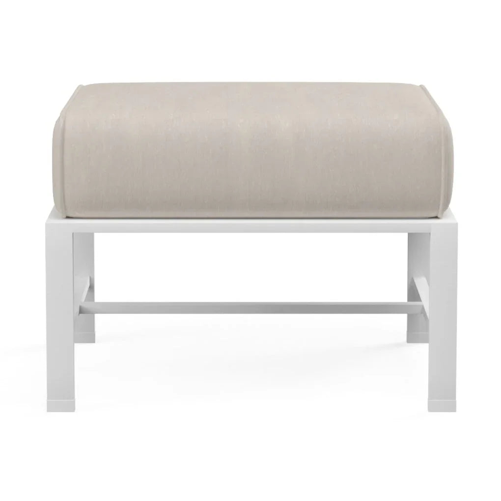 Bristol Sunbrella Outdoor Ottoman-Outdoor Ottomans-Sunset West-Canvas Flax-LOOMLAN