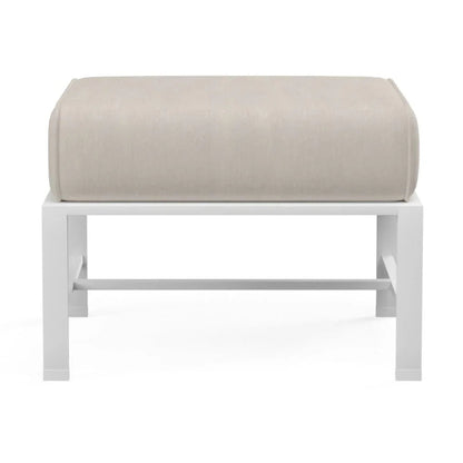 Bristol Sunbrella Outdoor Ottoman-Outdoor Ottomans-Sunset West-Canvas Flax-LOOMLAN