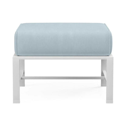 Bristol Sunbrella Outdoor Ottoman-Outdoor Ottomans-Sunset West-Canvas Skyline-LOOMLAN