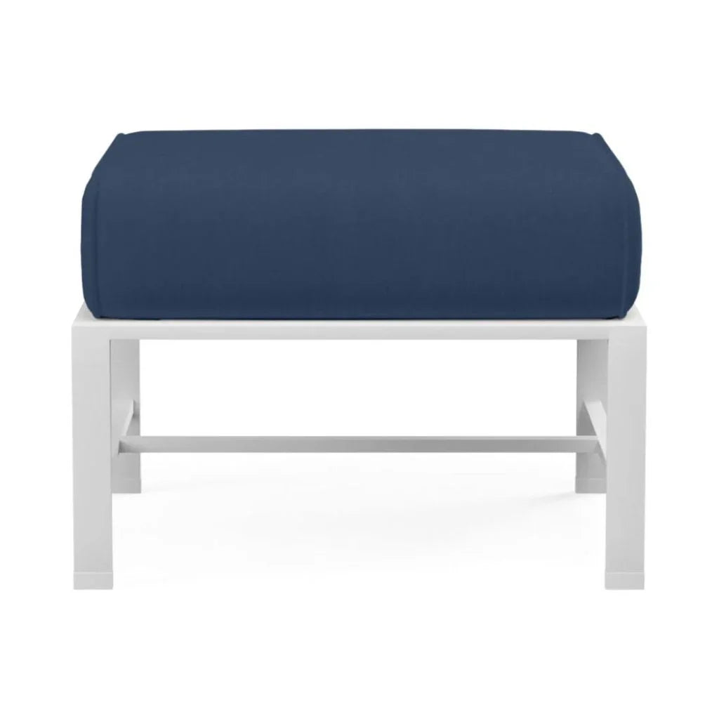 Bristol Sunbrella Outdoor Ottoman-Outdoor Ottomans-Sunset West-Spectrum Indigo-LOOMLAN