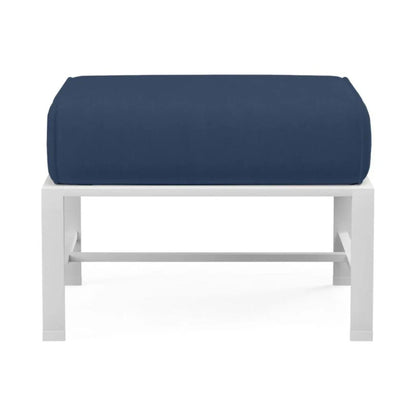 Bristol Sunbrella Outdoor Ottoman-Outdoor Ottomans-Sunset West-Spectrum Indigo-LOOMLAN
