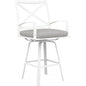 Bristol Sunbrella Swivel Outdoor Barstool-Outdoor Bar Stools-Sunset West-Canvas Granite-LOOMLAN
