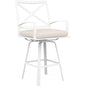 Bristol Sunbrella Swivel Outdoor Barstool-Outdoor Bar Stools-Sunset West-Canvas Natural-LOOMLAN