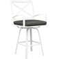 Bristol Sunbrella Swivel Outdoor Barstool-Outdoor Bar Stools-Sunset West-Spectrum Carbon-LOOMLAN