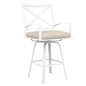 Bristol Swivel Outdoor Counter Stool-Outdoor Counter Stools-Sunset West-Canvas Flax-LOOMLAN