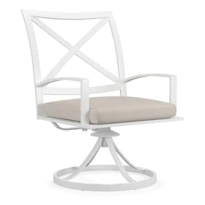 Bristol Swivel Outdoor Dining Chair 2PC-Outdoor Dining Chairs-Sunset West-Canvas Flax-LOOMLAN