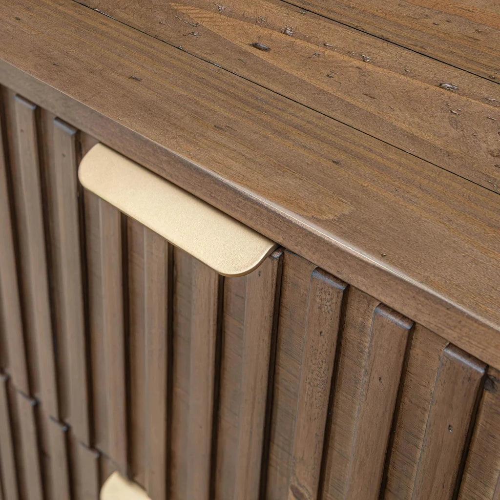 Britanica Wooden Brown 2 Drawer Nightstand - LOOMLAN - LH Imports - Nightstands