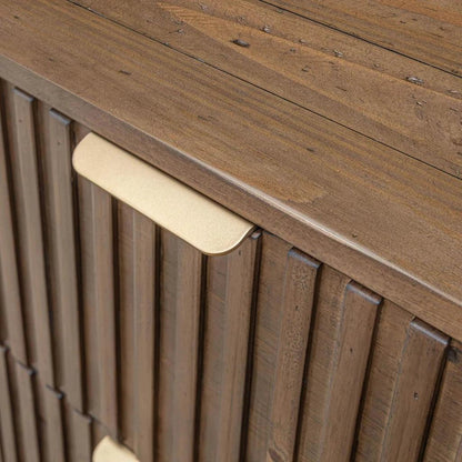 Britanica Wooden Brown 2 Drawer Nightstand - LOOMLAN - LH Imports - Nightstands