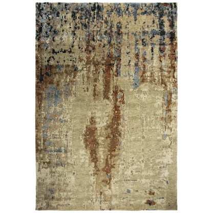 Brix Abstract Beige Large Area Rugs For Living Room - LOOMLAN - LOOMLAN - Area Rugs