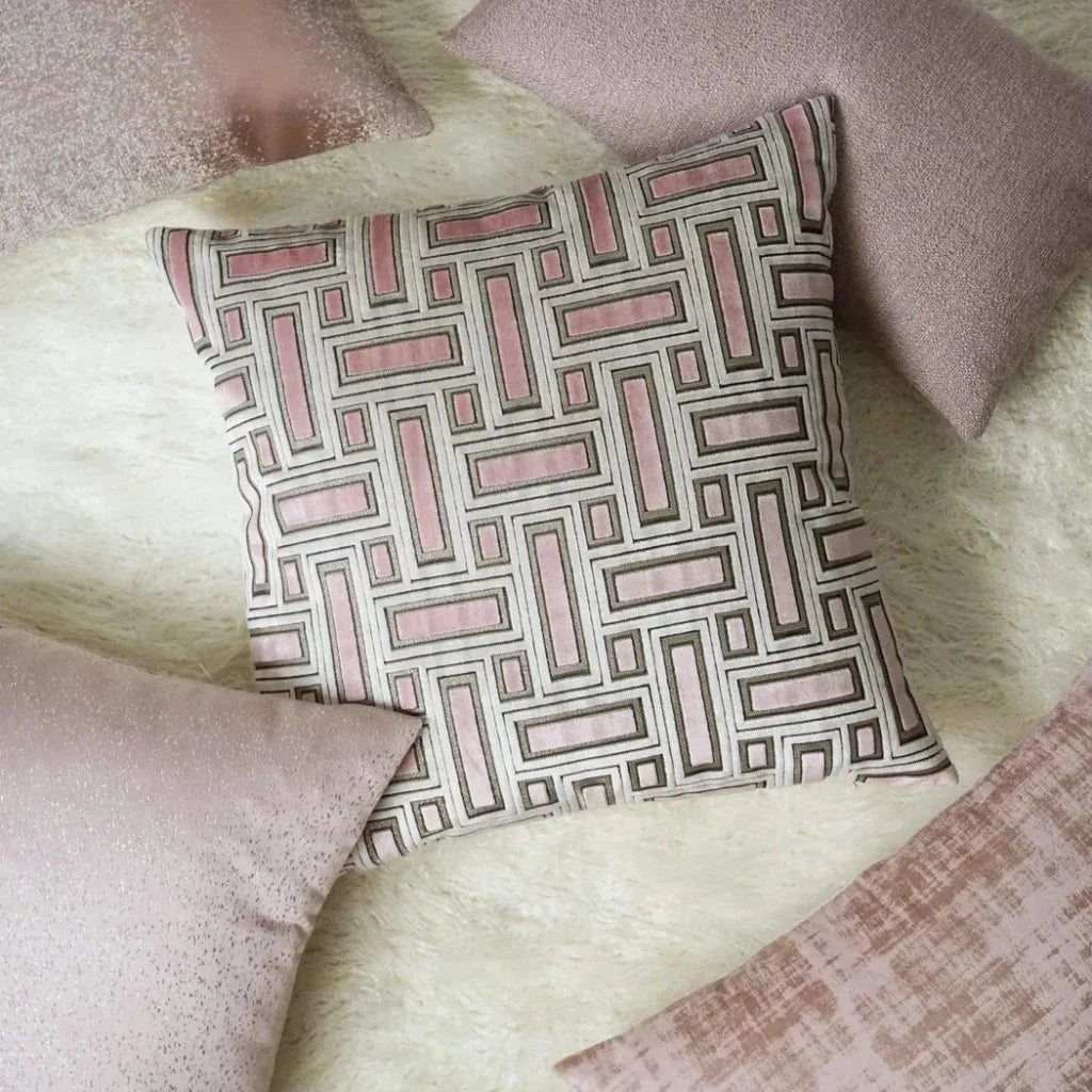 Brix Bella Geometric Blush Large Throw Pillow Insert - LOOMLAN - D.V. Kap - Throw Pillows